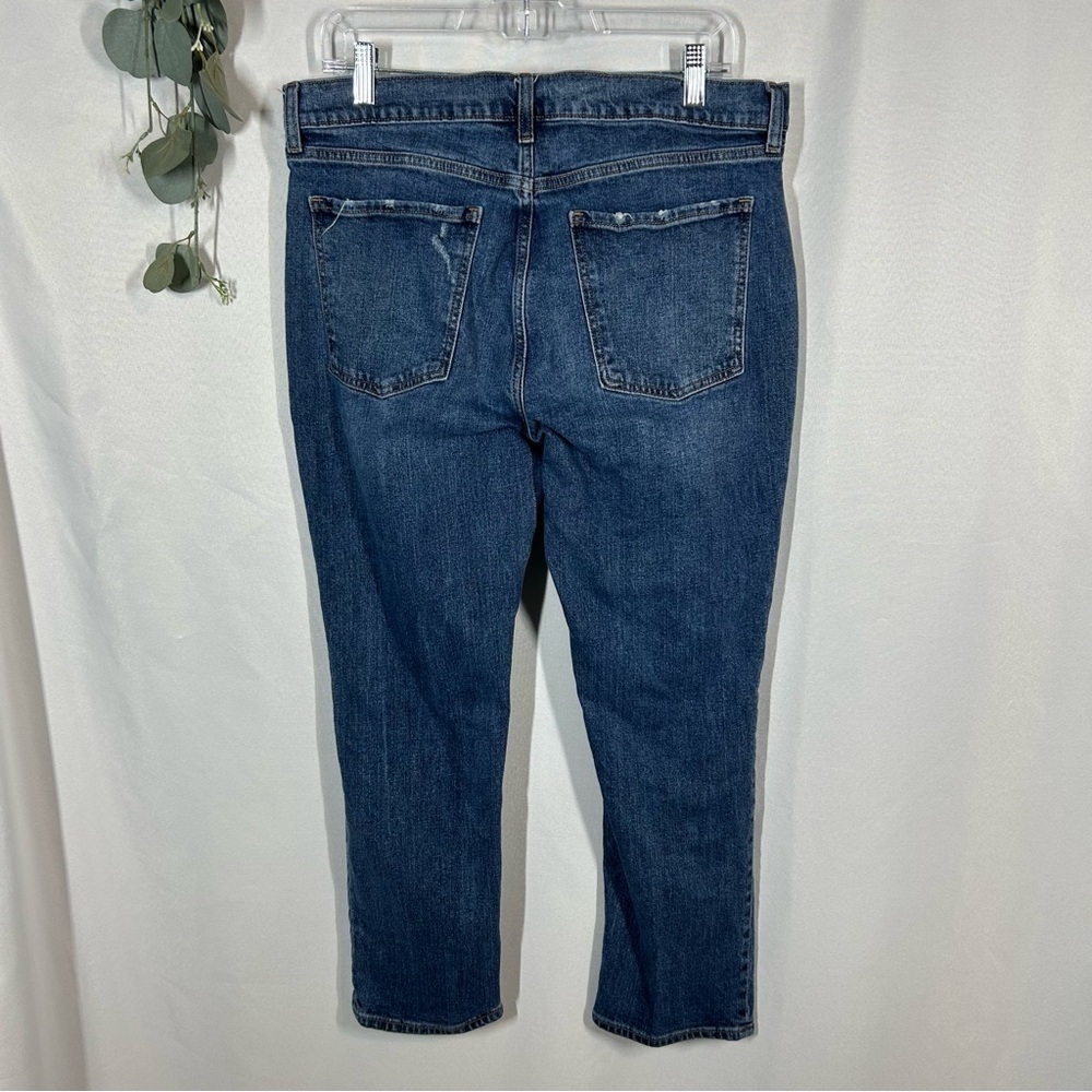 Old Navy | Mid Rise Boyfriend Jeans Distressed Blue Denim Women’s Size 12 - Picture 7 of 13